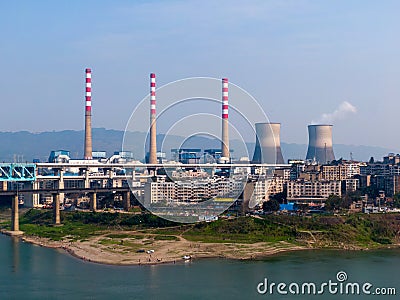 Luohuang Power Plantï¼Œ Chongqingï¼Œ China Stock Photo